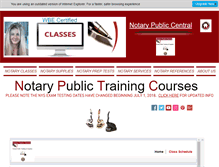 Tablet Screenshot of notarypubliccentral.com